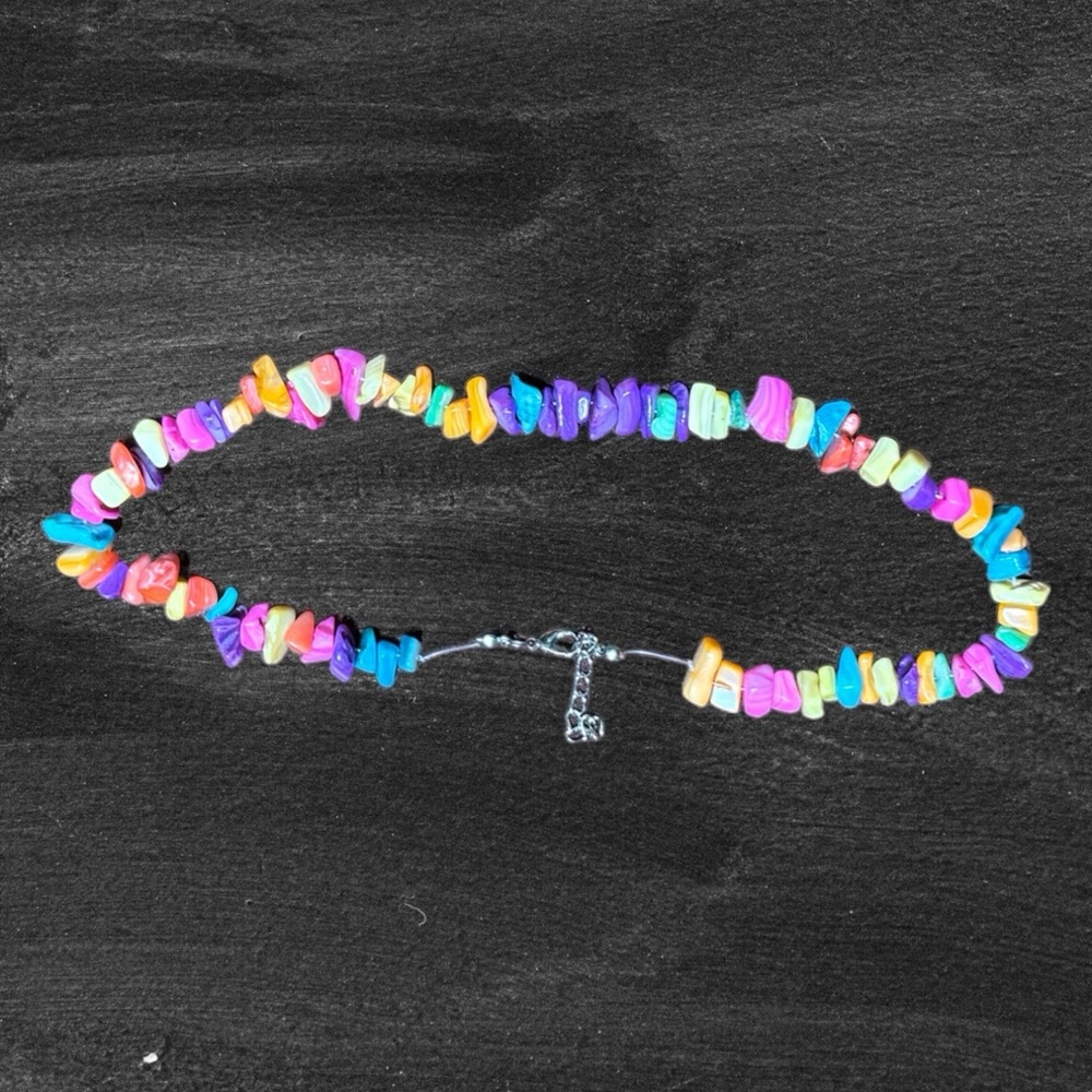 Multi-Color Assorted Gemstone Endless Strand Chip… - image 3